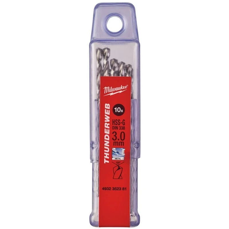 Vedd meg most Milwaukee Thunderweb – HSS-G fémfúró DIN 338 – 3,0mm (10db/cs) 4932352381