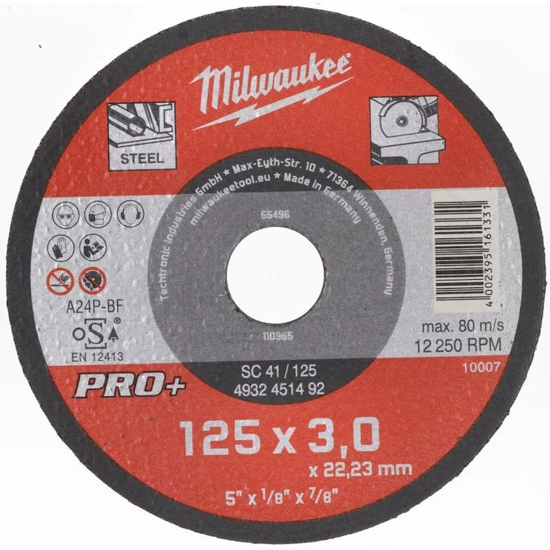 Vedd meg most Milwaukee vágókorong fémhez 125X3 Hajlított SC42 PRO+ 4932451496