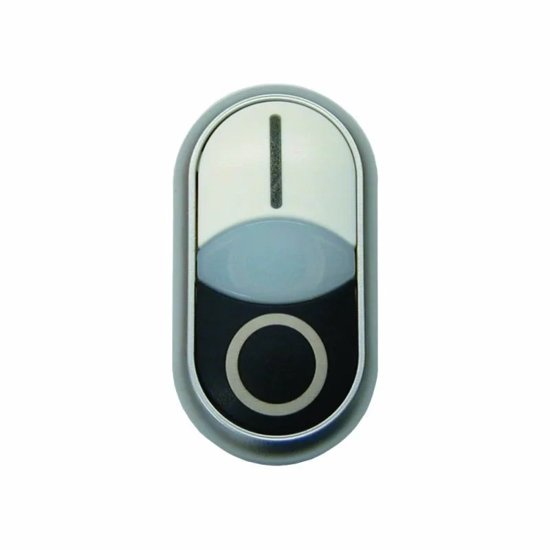 Vásárlói kedvenc Eaton kettős világító nyomógomb, nyomóg.+lámpa kiemelve, m22s-ddl-ws-x1/x0-216707